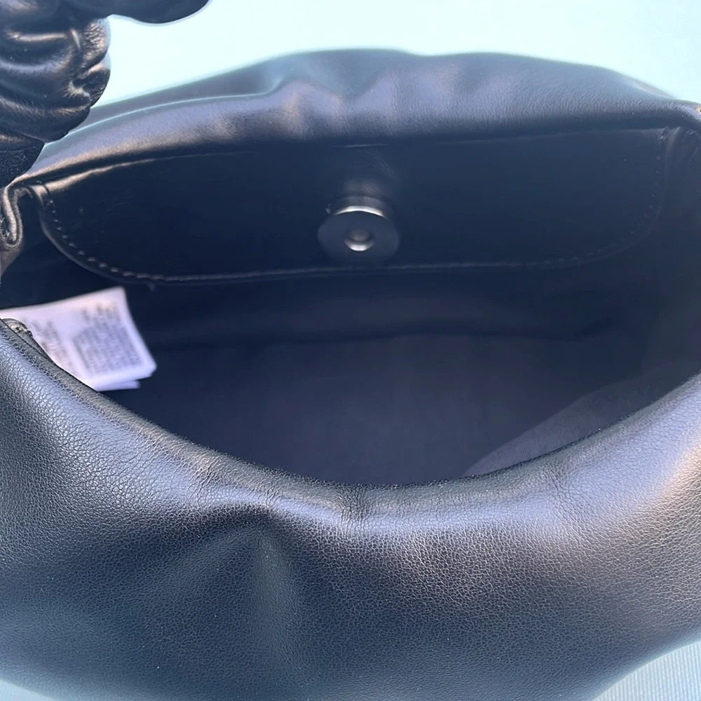 The Drop Ruched Top Handle Bag in Black - Picture 7 of 8